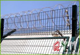 Airport prison barbed wire fences
