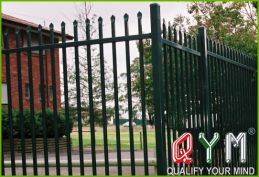 Square tube decorated picket fence