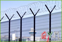 Airport razor barbed wire fence