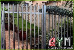 2.4m high palisade fencing