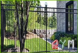 Villa square tube picket fence