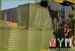 Welded flood barrier defence barrier