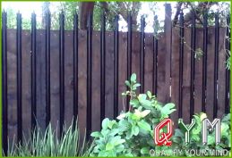 Angle iron palisade fence and gate