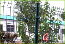 Welded curvy wire mesh fence