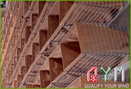 Defensive iron wire mesh barrier