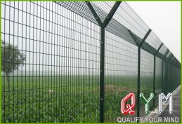 Security barbed wire airport fence