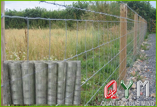 Wire mesh grassland fence