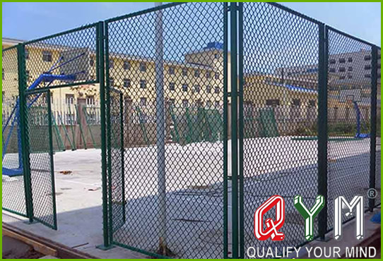 Basketball court fence