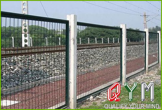 Railway wire mesh fence
