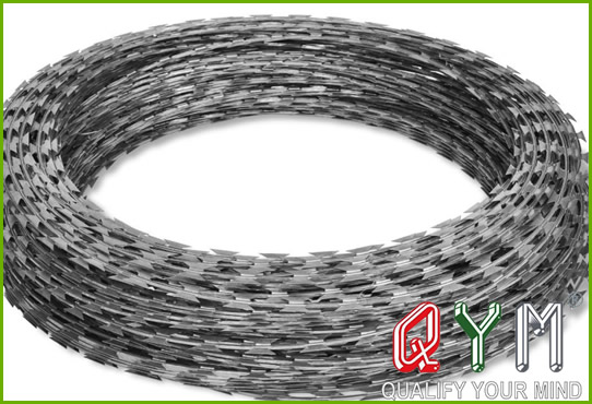 Cross coil concertina razor wire