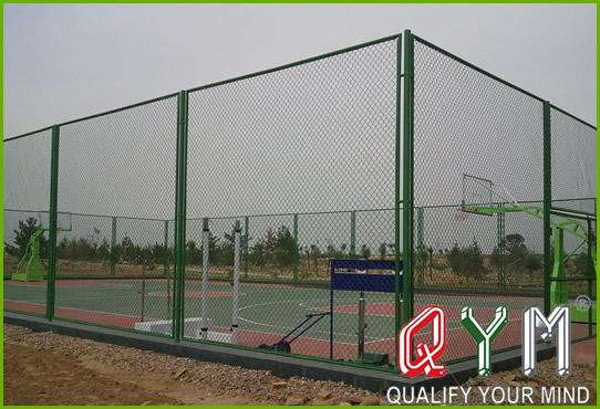 Basketball court fence