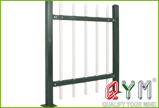 Steel square tube picket fence