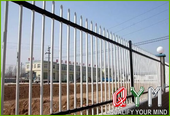 Metal picket fence panels